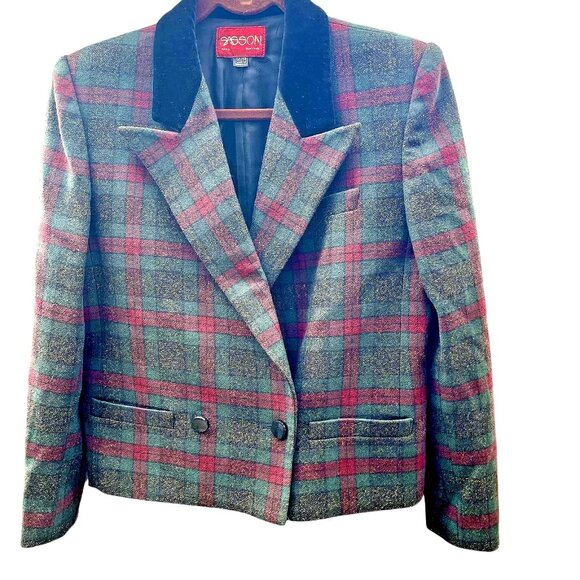 Vintage Sasson 100% Wool Tweed Blazer – Size 12/13 - Picture 1 of 4